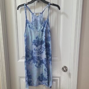 Miken Blue Tie-Dye Swim Cover Up